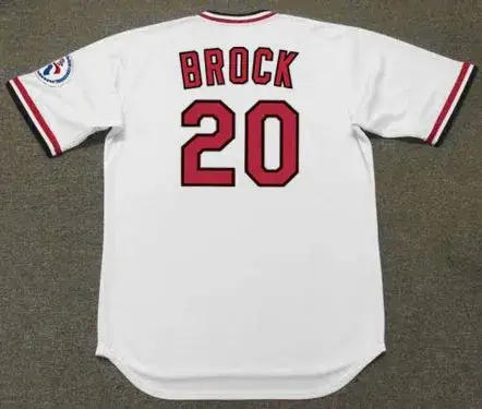 LOU BROCK St. Louis Cardinals 1976 Home Majestic Throwback Baseball Jersey 