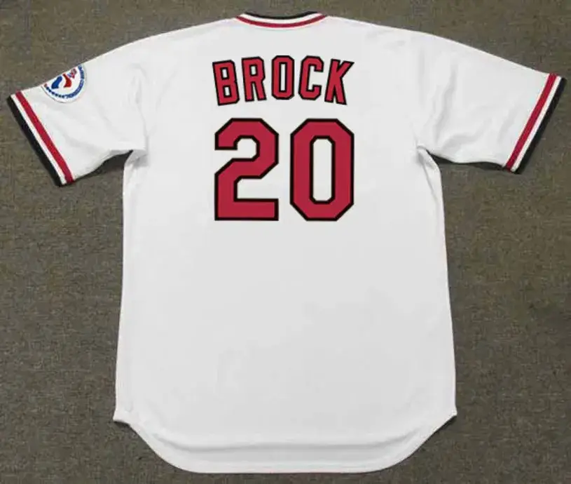 LOU BROCK St. Louis Cardinals 1976 Home Majestic Throwback Baseball Jersey 