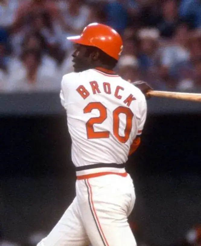 LOU BROCK St. Louis Cardinals 1976 Home Majestic Throwback Baseball Jersey 