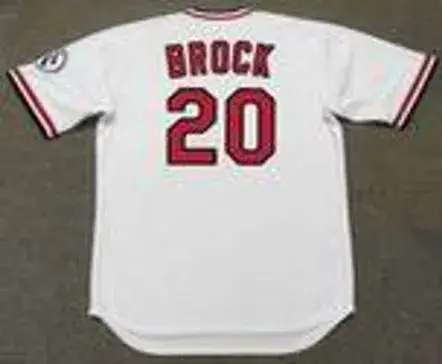 LOU BROCK St. Louis Cardinals 1976 Home Majestic Throwback Baseball Jersey 