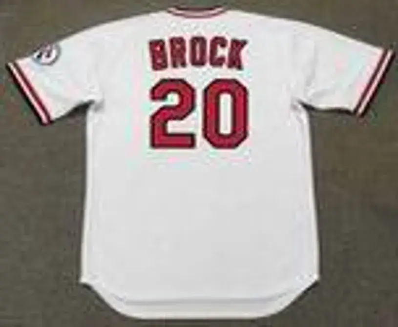 LOU BROCK St. Louis Cardinals 1976 Home Majestic Throwback Baseball Jersey 