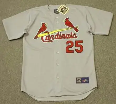 MARK MCGWIRE St. Louis Cardinals 1997 Majestic Throwback Cooperstown Away Jersey