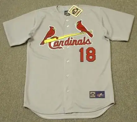 MIKE SHANNON St. Louis Cardinals 1967 Majestic Cooperstown Throwback Away Jersey