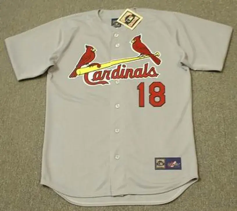 MIKE SHANNON St. Louis Cardinals 1967 Majestic Cooperstown Throwback Away Jersey