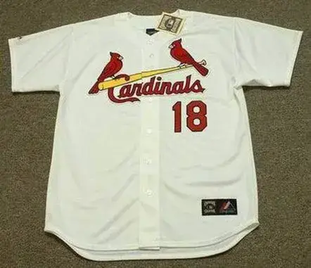 MIKE SHANNON St. Louis Cardinals 1967 Majestic Cooperstown Throwback Home Baseball Jersey