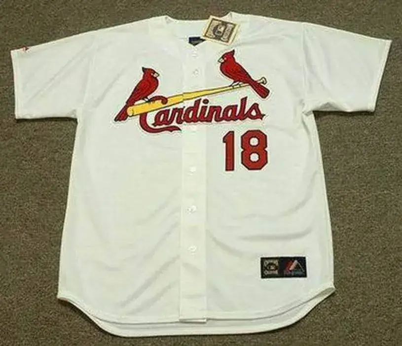 MIKE SHANNON St. Louis Cardinals 1967 Majestic Cooperstown Throwback Home Baseball Jersey