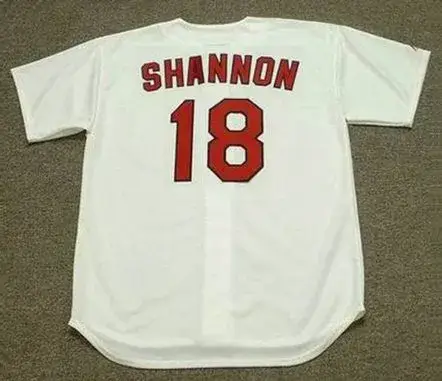 MIKE SHANNON St. Louis Cardinals 1967 Majestic Cooperstown Throwback Home Baseball Jersey 