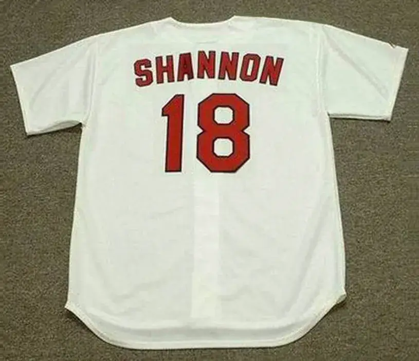 MIKE SHANNON St. Louis Cardinals 1967 Majestic Cooperstown Throwback Home Baseball Jersey 