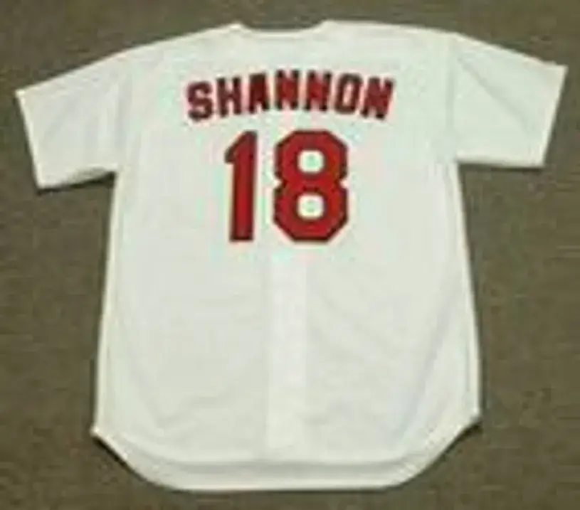 MIKE SHANNON St. Louis Cardinals 1967 Majestic Cooperstown Throwback Home Baseball Jersey 
