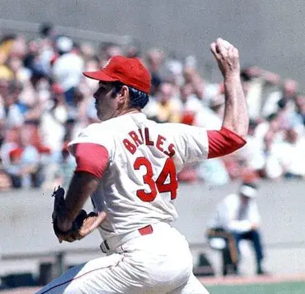 NELSON BRILES St. Louis Cardinals 1967 Majestic Cooperstown Home Baseball Jersey 