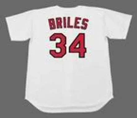 NELSON BRILES St. Louis Cardinals 1967 Majestic Cooperstown Home Baseball Jersey 