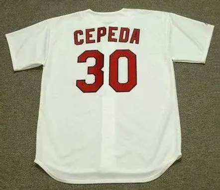 ORLANDO CEPEDA St. Louis Cardinals 1967 Majestic Cooperstown Throwback Home Baseball Jersey 