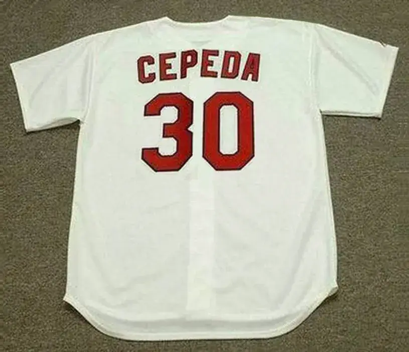 ORLANDO CEPEDA St. Louis Cardinals 1967 Majestic Cooperstown Throwback Home Baseball Jersey 