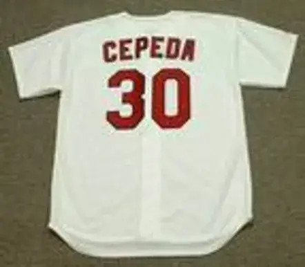 ORLANDO CEPEDA St. Louis Cardinals 1967 Majestic Cooperstown Throwback Home Baseball Jersey 