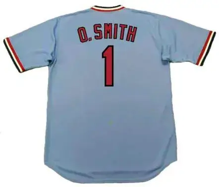 OZZIE SMITH St. Louis Cardinals 1982 Away Majestic Throwback Baseball Jersey 