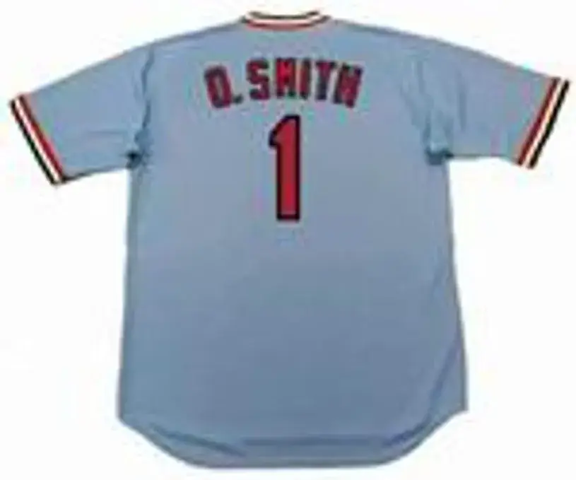 OZZIE SMITH St. Louis Cardinals 1982 Away Majestic Throwback Baseball Jersey 