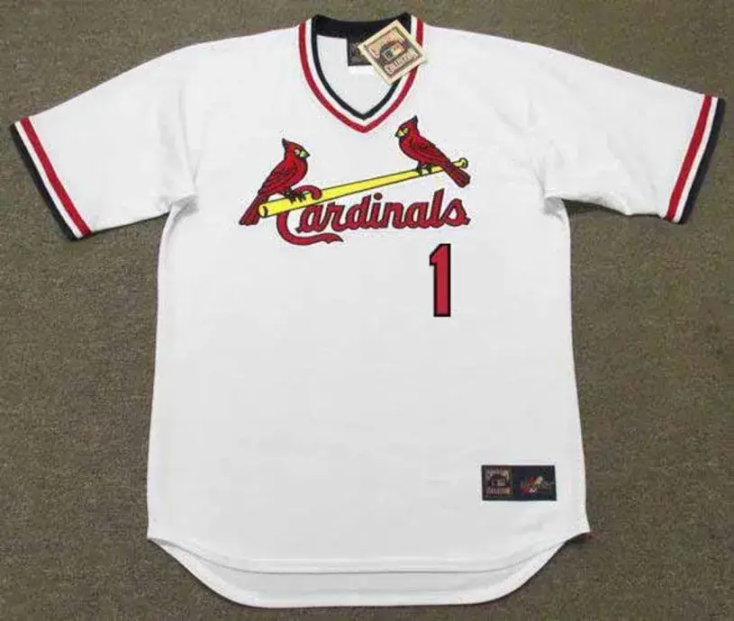 OZZIE SMITH St. Louis Cardinals 1982 Home Majestic Throwback Baseball Jersey