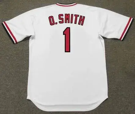 OZZIE SMITH St. Louis Cardinals 1982 Home Majestic Throwback Baseball Jersey 