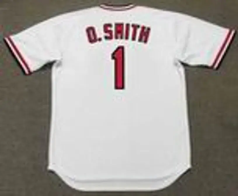 OZZIE SMITH St. Louis Cardinals 1982 Home Majestic Throwback Baseball Jersey 