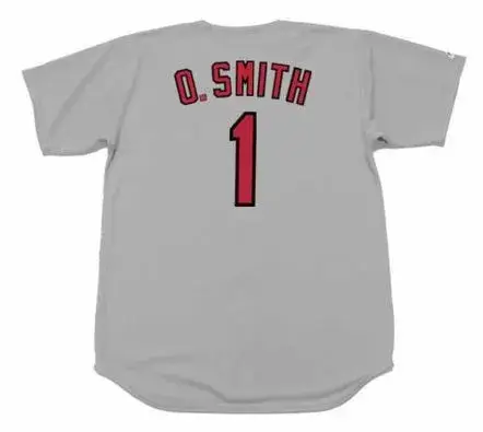 OZZIE SMITH St. Louis Cardinals 1992 Away Majestic Throwback Baseball Jersey 
