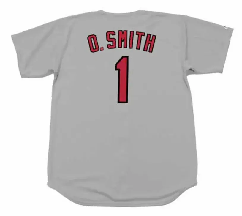 OZZIE SMITH St. Louis Cardinals 1992 Away Majestic Throwback Baseball Jersey 