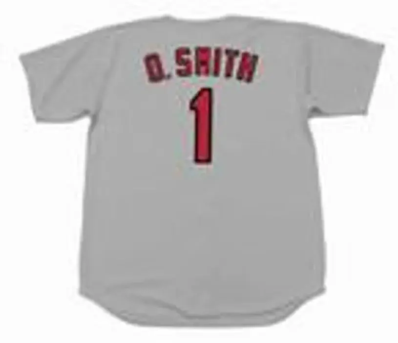 OZZIE SMITH St. Louis Cardinals 1992 Away Majestic Throwback Baseball Jersey 