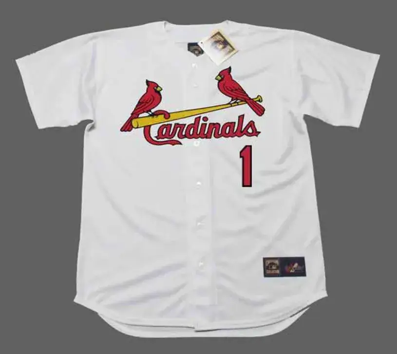 OZZIE SMITH St. Louis Cardinals 1992 Home Majestic Throwback Baseball Jersey