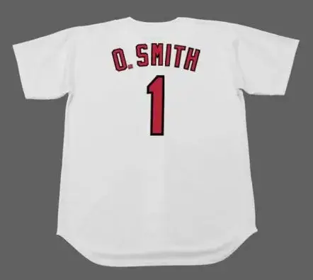 OZZIE SMITH St. Louis Cardinals 1992 Home Majestic Throwback Baseball Jersey 