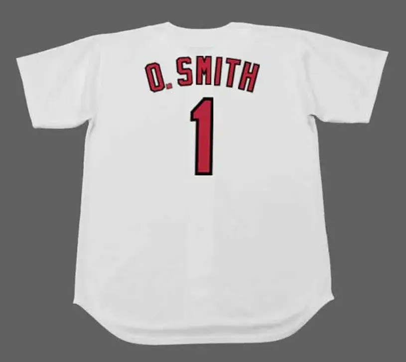 OZZIE SMITH St. Louis Cardinals 1992 Home Majestic Throwback Baseball Jersey 