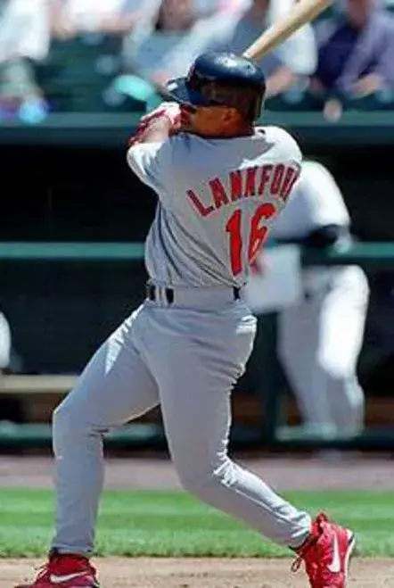 RAY LANKFORD St. Louis Cardinals 1992 Majestic Cooperstown Throwback Away Jersey 