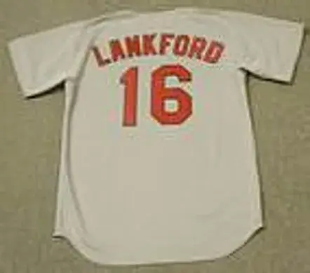 RAY LANKFORD St. Louis Cardinals 1992 Majestic Cooperstown Throwback Away Jersey 