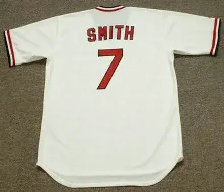 REGGIE SMITH St. Louis Cardinals 1975 Majestic Cooperstown Home Baseball Jersey 