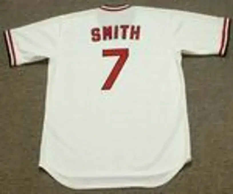 REGGIE SMITH St. Louis Cardinals 1975 Majestic Cooperstown Home Baseball Jersey 