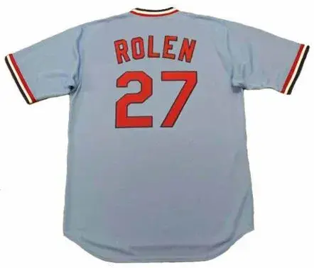 SCOTT ROLEN St. Louis Cardinals 1980’s Away Majestic Throwback Baseball Jersey 