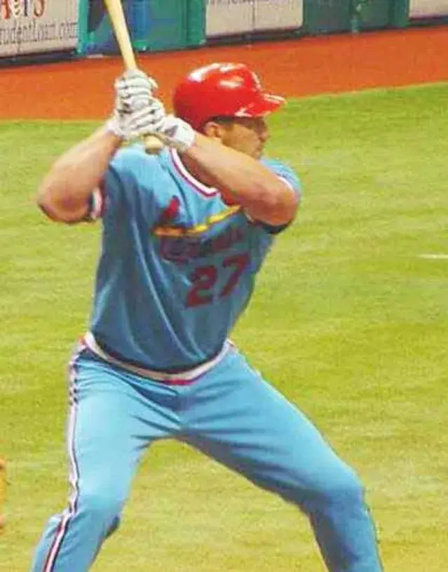 SCOTT ROLEN St. Louis Cardinals 1980’s Away Majestic Throwback Baseball Jersey 