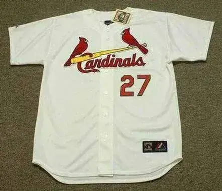 SCOTT ROLEN St. Louis Cardinals 2003 Majestic Throwback Home Baseball Jersey
