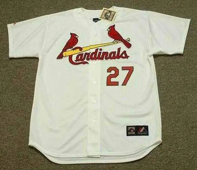 SCOTT ROLEN St. Louis Cardinals 2003 Majestic Throwback Home Baseball Jersey