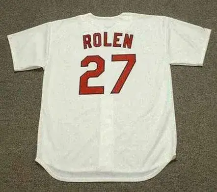 SCOTT ROLEN St. Louis Cardinals 2003 Majestic Throwback Home Baseball Jersey 