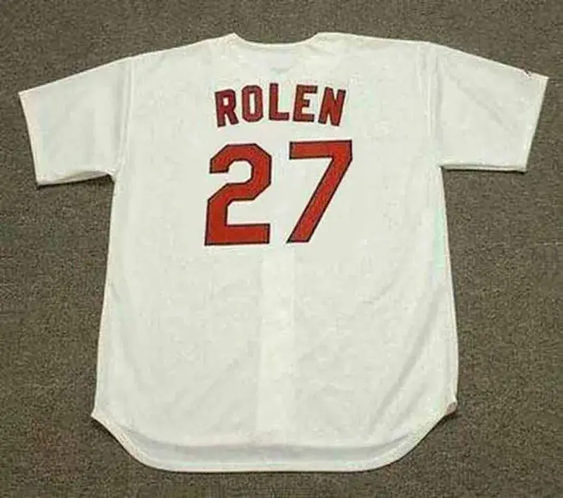 SCOTT ROLEN St. Louis Cardinals 2003 Majestic Throwback Home Baseball Jersey 