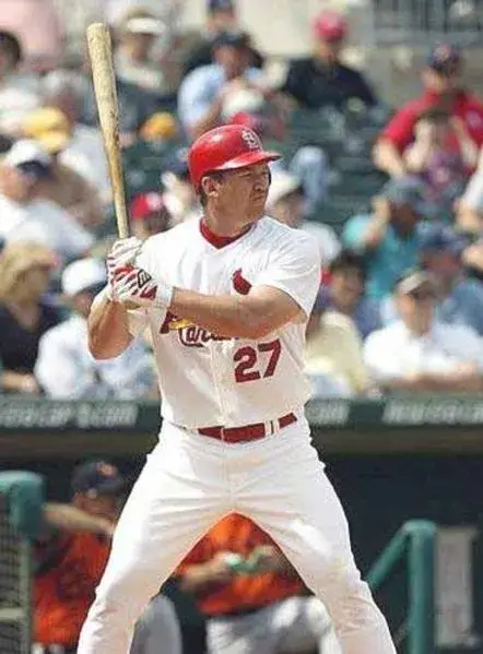 SCOTT ROLEN St. Louis Cardinals 2003 Majestic Throwback Home Baseball Jersey 