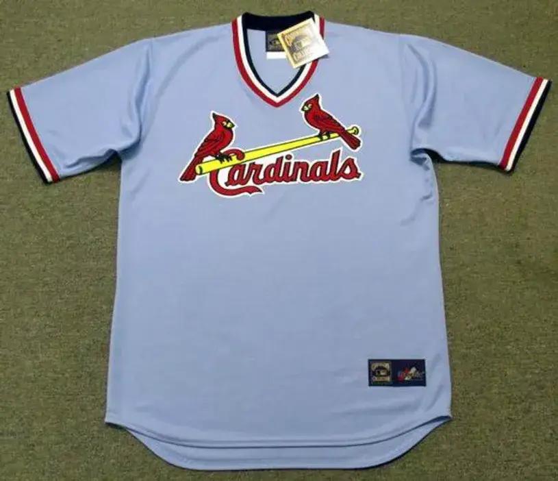 ST. LOUIS CARDINALS 1980’s Majestic Cooperstown Throwback Away Baseball Jersey