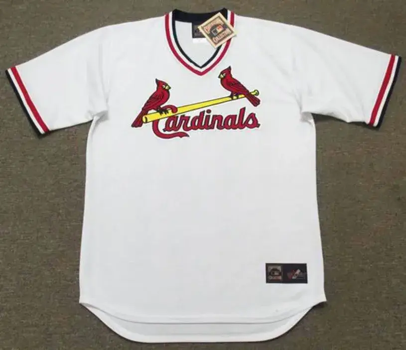ST. LOUIS CARDINALS 1980’s Majestic Cooperstown Throwback Home Baseball Jersey