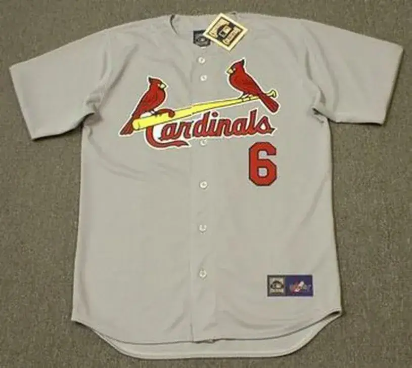 STAN MUSIAL St. Louis Cardinals 1962 Majestic Cooperstown Throwback Away Baseball Jersey