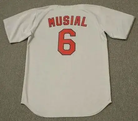 STAN MUSIAL St. Louis Cardinals 1962 Majestic Cooperstown Throwback Away Baseball Jersey 