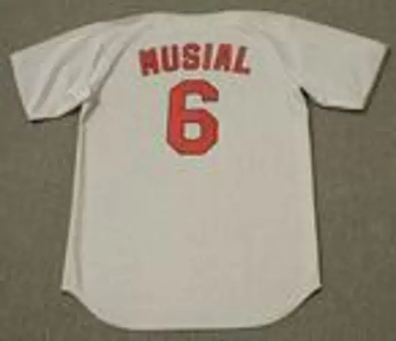 STAN MUSIAL St. Louis Cardinals 1962 Majestic Cooperstown Throwback Away Baseball Jersey 