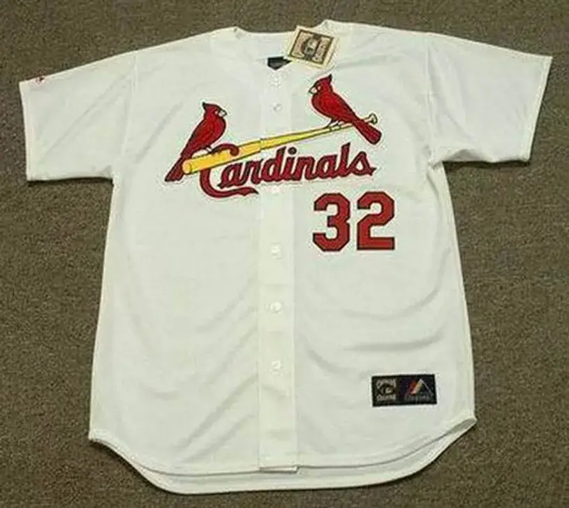 STEVE CARLTON St. Louis Cardinals 1967 Majestic Cooperstown Throwback Home Baseball Jersey