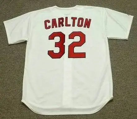 STEVE CARLTON St. Louis Cardinals 1967 Majestic Cooperstown Throwback Home Baseball Jersey 