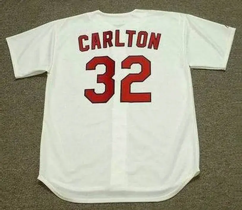 STEVE CARLTON St. Louis Cardinals 1967 Majestic Cooperstown Throwback Home Baseball Jersey 