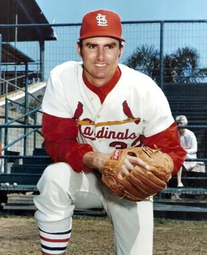 STEVE CARLTON St. Louis Cardinals 1967 Majestic Cooperstown Throwback Home Baseball Jersey 