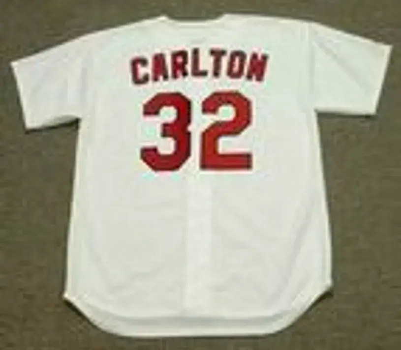 STEVE CARLTON St. Louis Cardinals 1967 Majestic Cooperstown Throwback Home Baseball Jersey 
